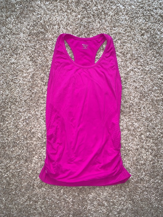 Athleta Tops - Athleta Women’s Fuchsia Racerback Fitted Ruched Performance Workout Tank Top